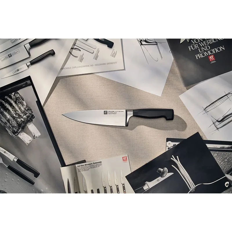 Four Star Koksmes 18cm van Zwilling in Zwart, Zilver – productfoto 2 van 5