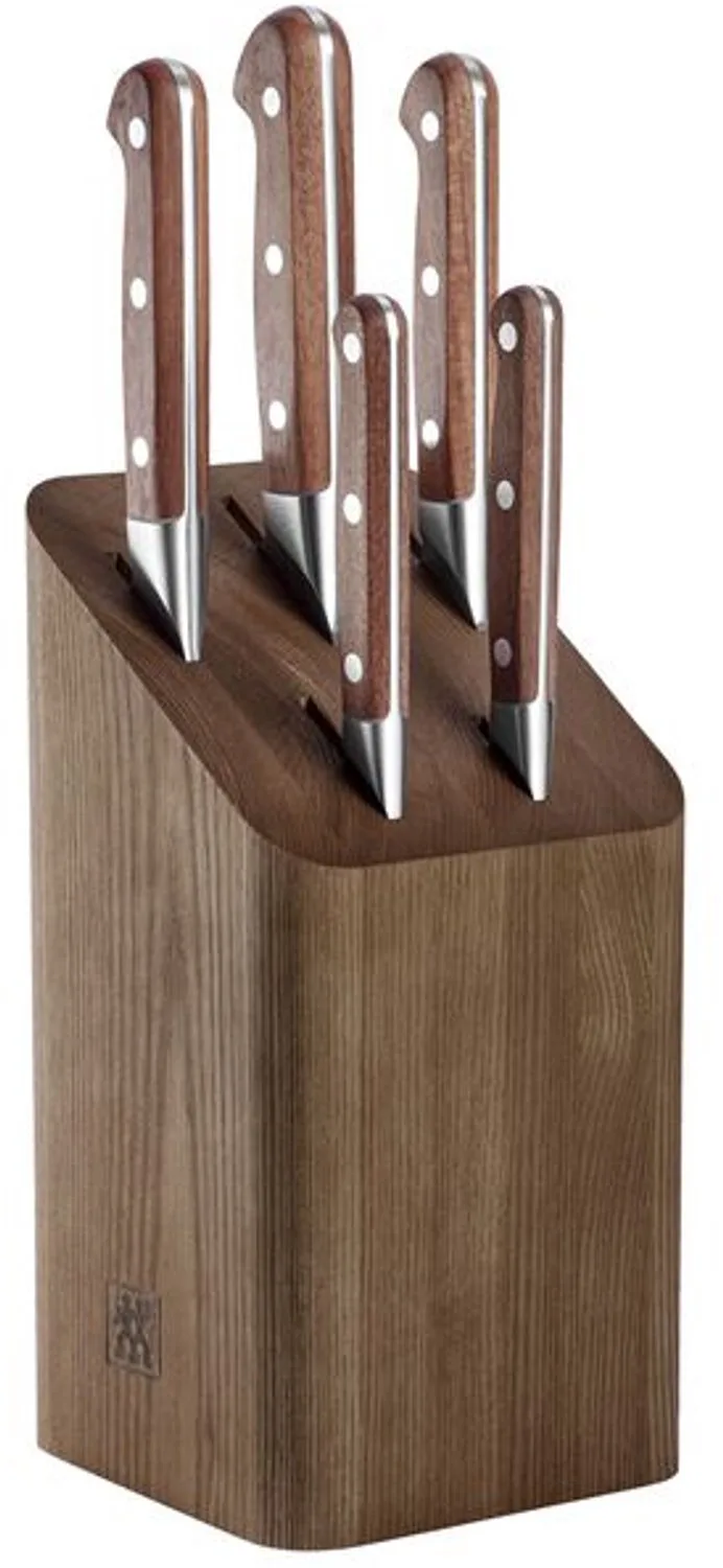 Pro - Messenblok - messenset - 6-delig - Wood von Zwilling in Braun – Produktfoto
