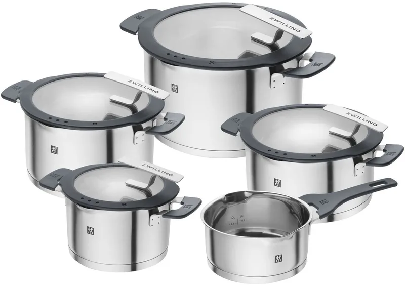 Simplify Pannenset RVS 5-delig van Zwilling in Zilver – productfoto 1 van 4