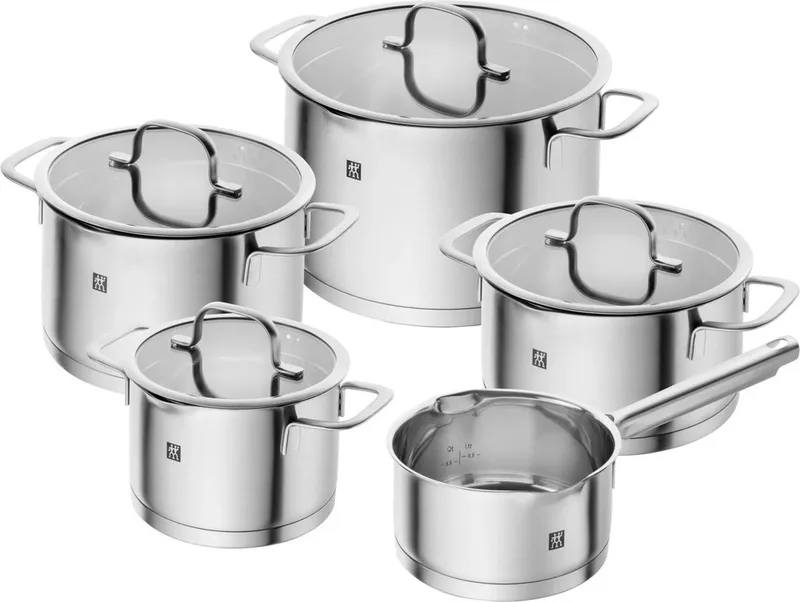 TrueFlow 5-delige pannenset fra Zwilling i Zilver mat – produktbillede 1 af 5