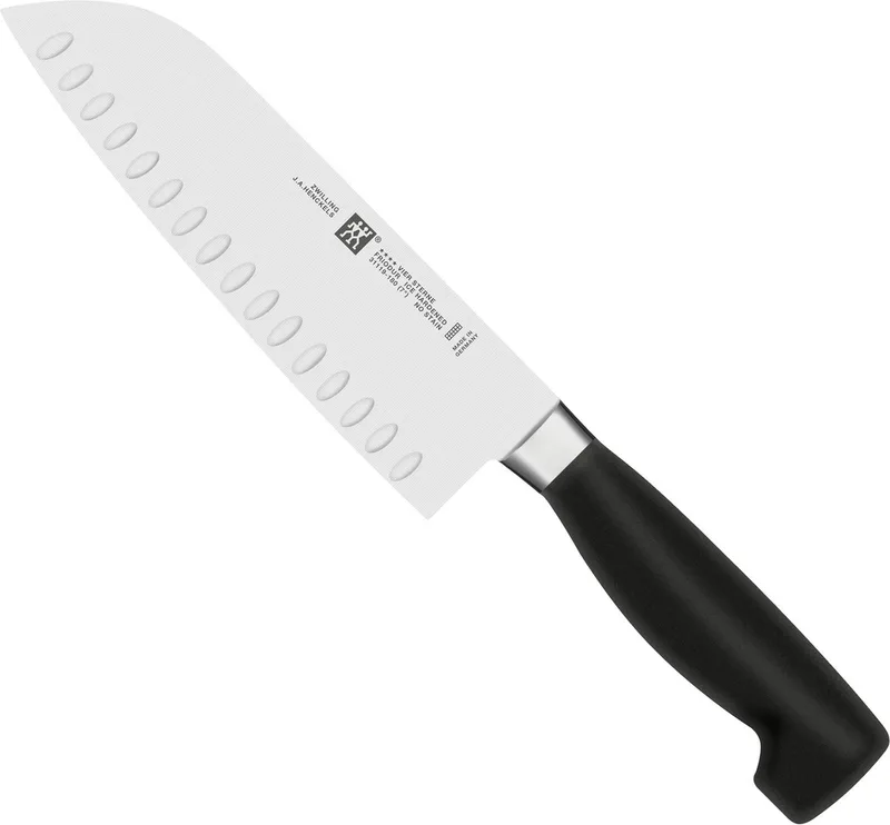 Zwilling - 4 Star Santoku-mes met kuiltjes 180 mm by Zwilling in Black – product photo