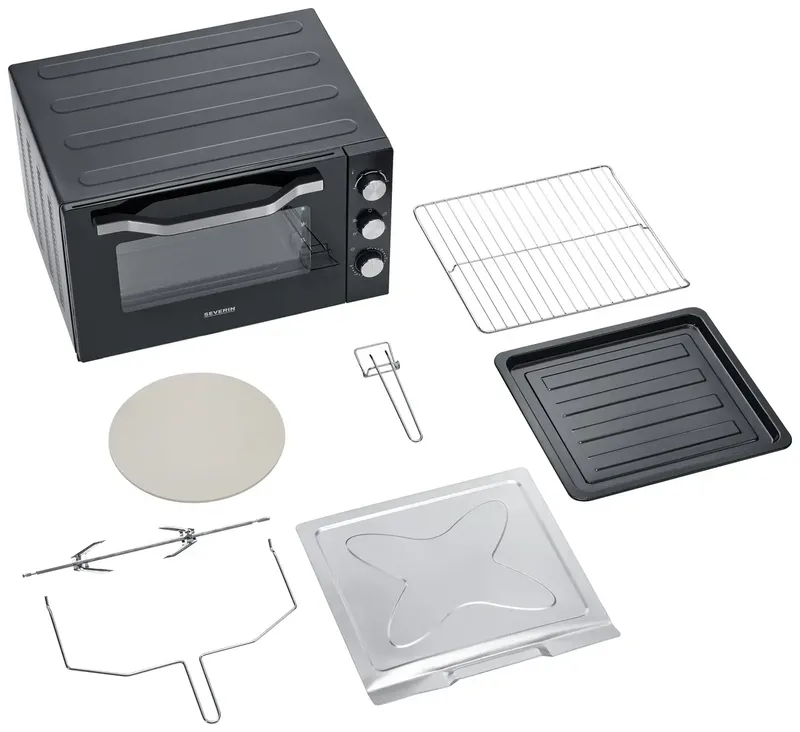 TO 2073 - Vrijstaande hete lucht Oven - Zwart by Severin in Zwart- Silver – product photo 3 of 3