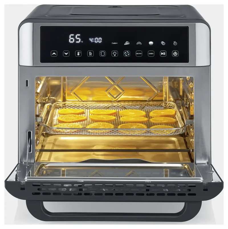 TO 9579 - Bak- en Braadoven - 25 Liter - 12-in-1 combinatie van Oven en Airfryer programma's - Zwart/Zilver van Severin in Zilverzwart – productfoto 2 van 2