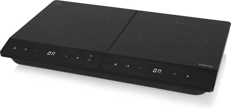 Luxe Inductiekookplaat 3500W - IK-6162 - 2 Kookzone - Timer tot 180 min - Zwart van Tristar in Zwart Dubbel – productfoto