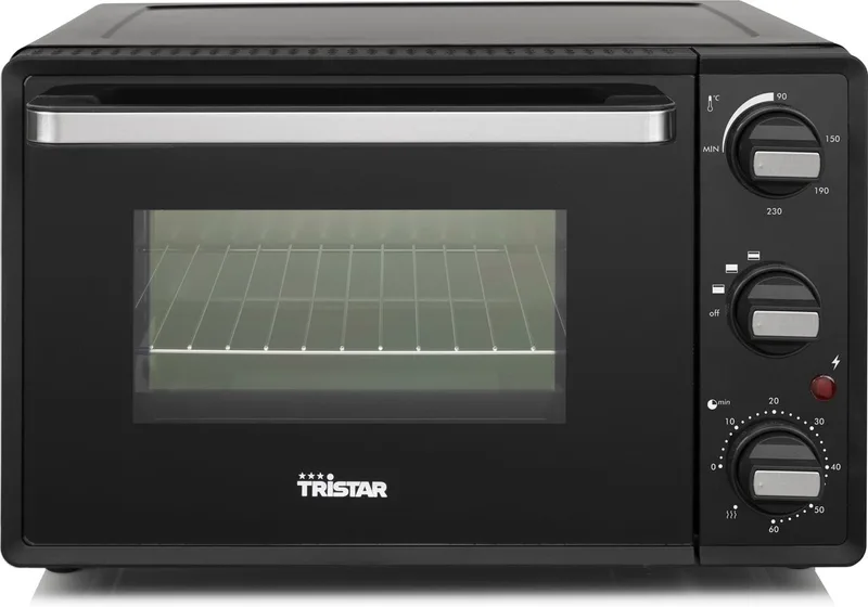 Vrijstaande Compacte Oven OV-3620 - 19 Liter oven - 1300 Watt - Boven- en onder-verhitting fra Tristar i Sort – produktbillede