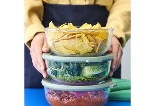 Aufbewahrungsbox Mepal Cirqula 250+250+500 ml Glas Bento Schüssel - Nordic sage van Mepal – productfoto 5 van 5