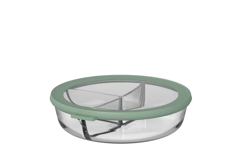 Aufbewahrungsbox Mepal Cirqula 250+250+500 ml Glas Bento Schüssel - Nordic sage van Mepal – productfoto 1 van 5