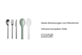 Besteck-Set Mepal Ellipse 3 pcs Besteck 3-teiliges Set van Mepal in Nordic blue – productfoto 2 van 5