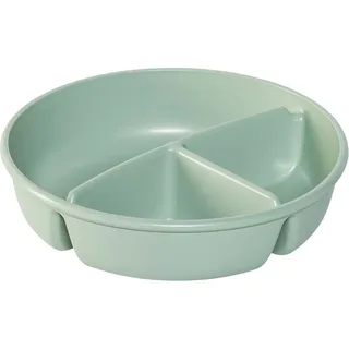 Lunchbox Bento-Schüssel rund Cirqula mit 3 Fächern für Meal-Prep, Polypropylen (PP), Thermoplastische Elastomere (TPE), Frischhaltedose luftdicht, Mahlzeiten getrennt aufbewahren van Mepal in Groen – productfoto 2 van 4