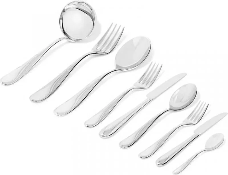 Bestekset Nuovo Milano - 75-delig de Alessi en Argent – photo produit