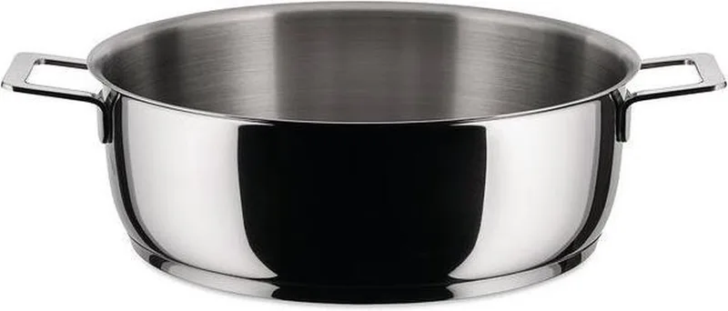 Braadpan Pots&Pans - AJM102/28 - ø 28 cm / 5.5 liter - door Jasper Morrison de Alessi en Argent – photo produit