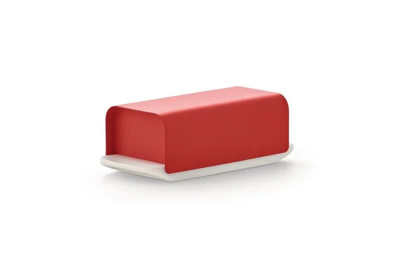 Beurrier Mattina 9,5x21 cm Rouge-acier inoxydable de Alessi en Rouge – photo produit 1 sur 3