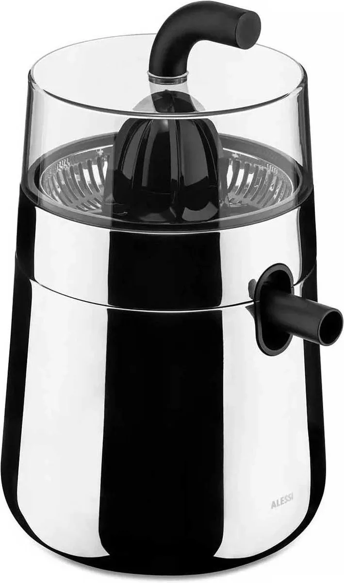 Citruspers Toru – RVS Zwart - Japandi Design van Alessi in Zilver – productfoto