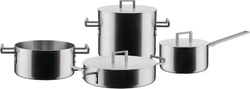 Convivio DC100S7 Pannenset - 7-delig by Alessi in Silver – product photo