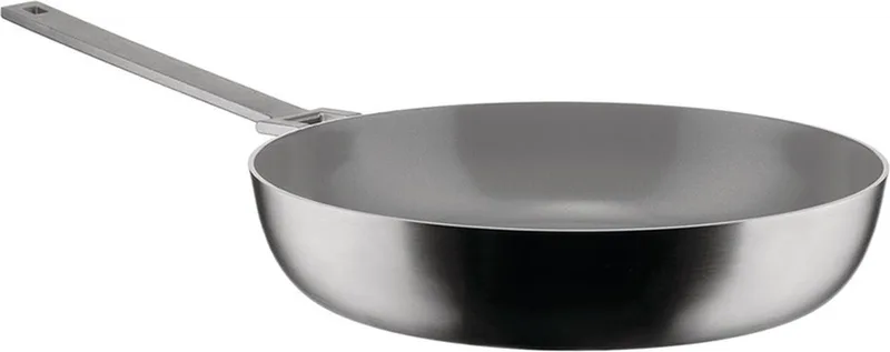 Convivio-Hapjespan-Mat-RVS-Keramische-anti-aanbaklaag von Alessi in Matgeborsteld RVS – Produktfoto