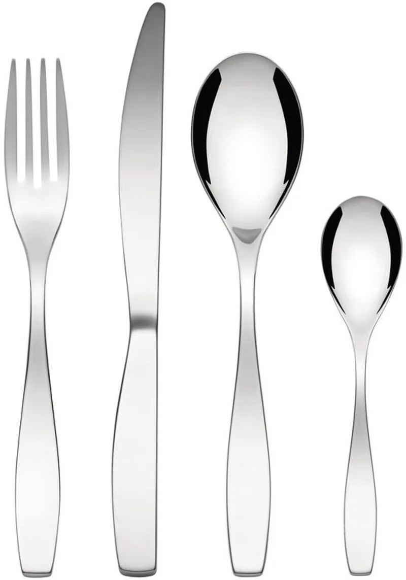 Duna - Bestekset - 24 delig / 6 personen - Marco Zanuso de Alessi en Argent – photo produit
