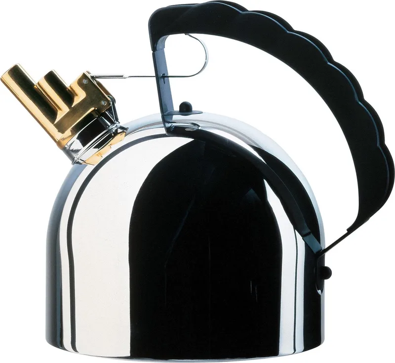 Fluitketel met koperen fluit en stalen bodem från Alessi i Silver – produktbild