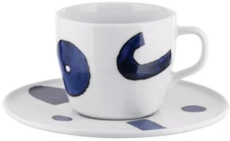 Itsumo koffiekop en schotel 21cl yunoki ware de Alessi en Multicolore – photo produit