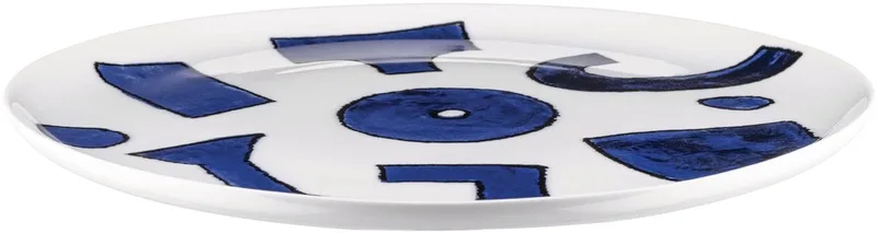 Itsumo plat bord D27cm yunoki ware by Alessi in White, Blue – product photo