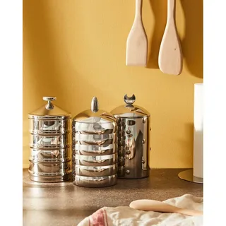 Kalisto Voorraadpot 1,1 l - rvs/aluminium van Alessi in Zilver – productfoto 3 van 3