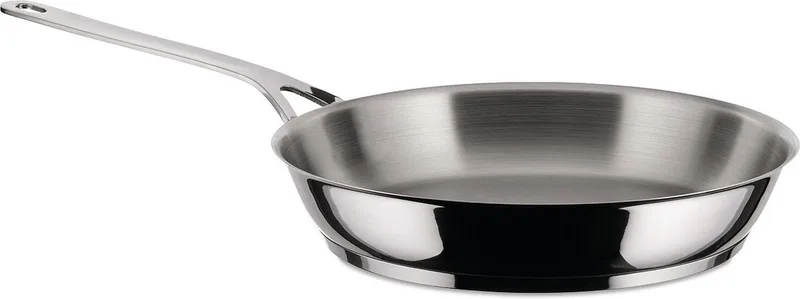 Koekenpan Pots&Pans - AJM110/24 - ø 24 cm - door Jasper Morrison - zonder anti-aanbaklaag by Alessi in Silver – product photo