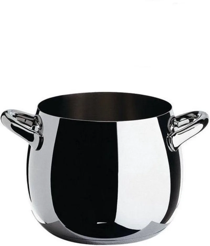 Kookpan / Soeppan Mami - SG100/20 - Ø 22 cm / 5,6 liter - Ontworpen door Stefano Giovannoni - Hoogwaardig RVS - Geschikt voor alle warmtebronnen, inclusief inductie - Vaatwasserbestendig - Tijdloos en Functioneel Design von Alessi in Silber – Produktfoto