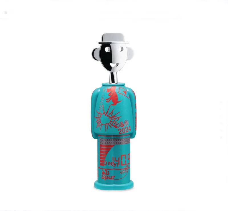 Kurkentrekker Alessandro M. - AM23A 31 - Blauw / Rood - door Studio Temp van Alessi in Blauw, Rood – productfoto