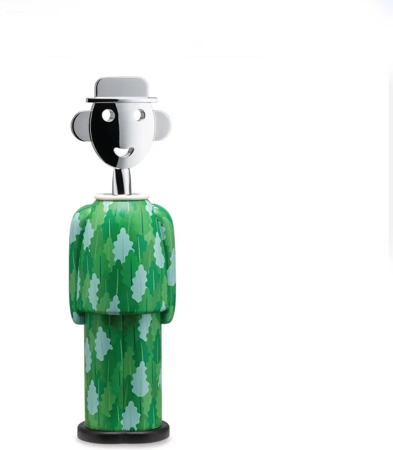 Kurkentrekker Alessandro M. - AM23A 32 - Groen / Blauw- door Fulvia Mendini de Alessi en Vert, Bleu – photo produit