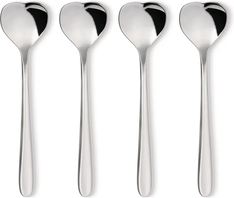 Miriam Mirri - Big Love Theelepels - 18/10 RVS - Set van 4 by Alessi in Silver – product photo