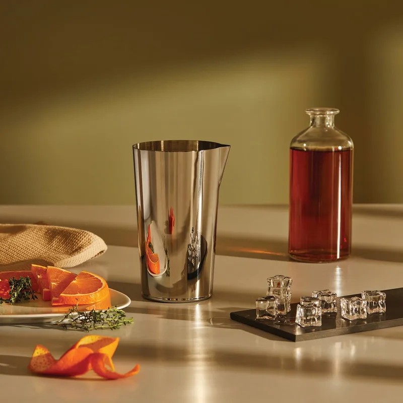 Mix Glas The Tending Box - GIA25 - door Giulio Lacchetti von Alessi in Silber – Produktfoto
