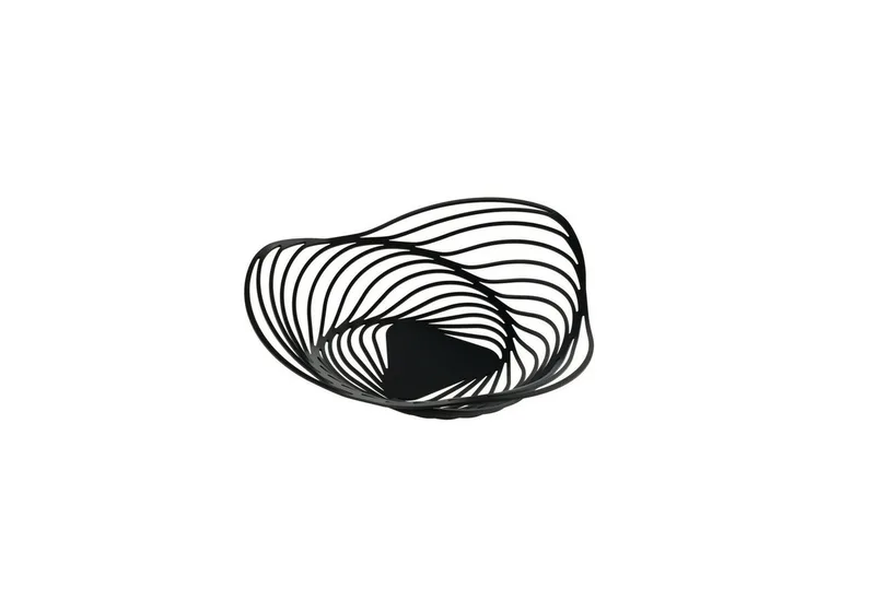 Obstschale Trinity 26 cm, Epoxidharzbeschichteter Stahl by Alessi in Black – product photo