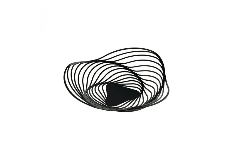Obstschale Trinity 33 cm, Epoxidharzbeschichteter Stahl by Alessi in Black – product photo