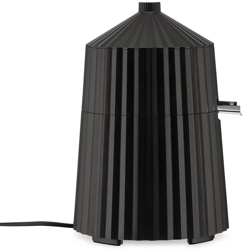Plissé Citruspers van Alessi in Zwart – productfoto
