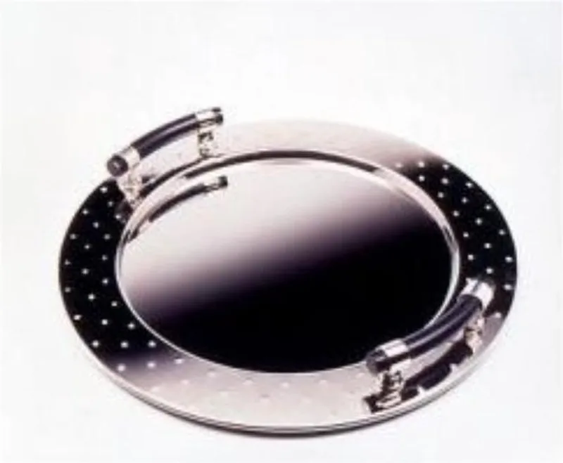 rond dienblad m/handvat van Alessi in Rvs – productfoto