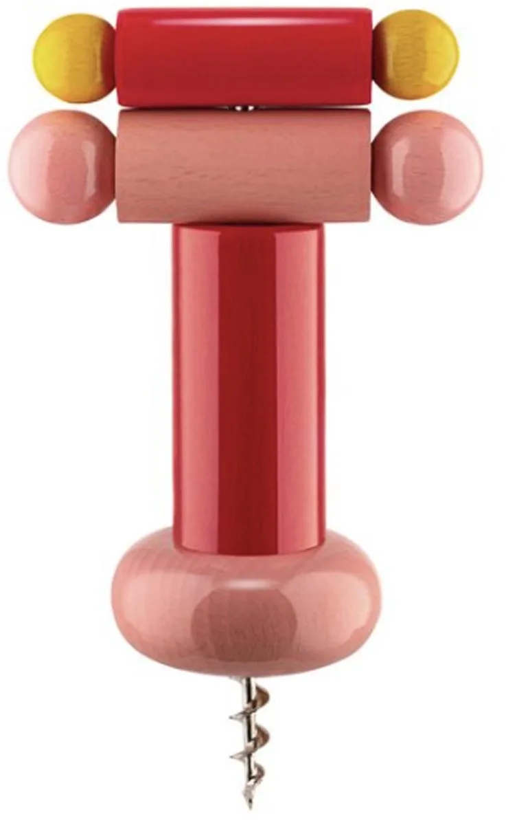Sotsass Kurkentrekker van Alessi in Rood – productfoto
