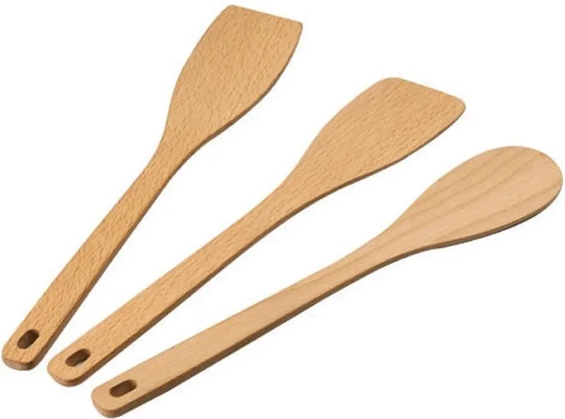 Spatelset - AJM27SET - Hout - 3 stuks - door Jasper Morrison van Alessi in Bruin – productfoto