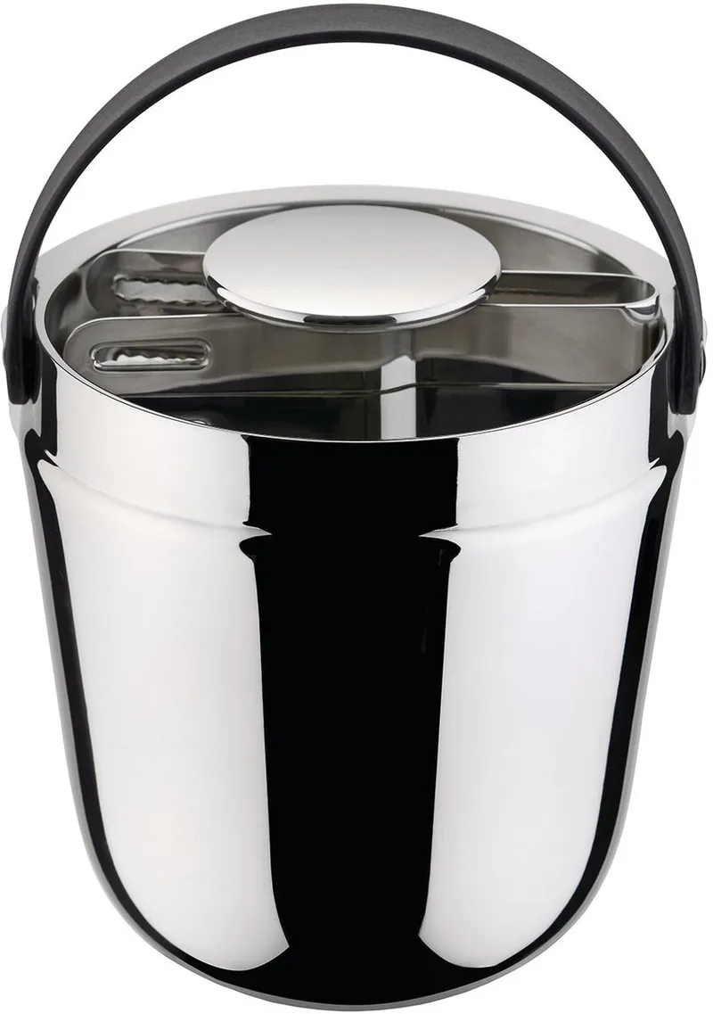 The Tending Box ijsemmer met deksel en ijstang von Alessi in Gepolijst rvs – Produktfoto