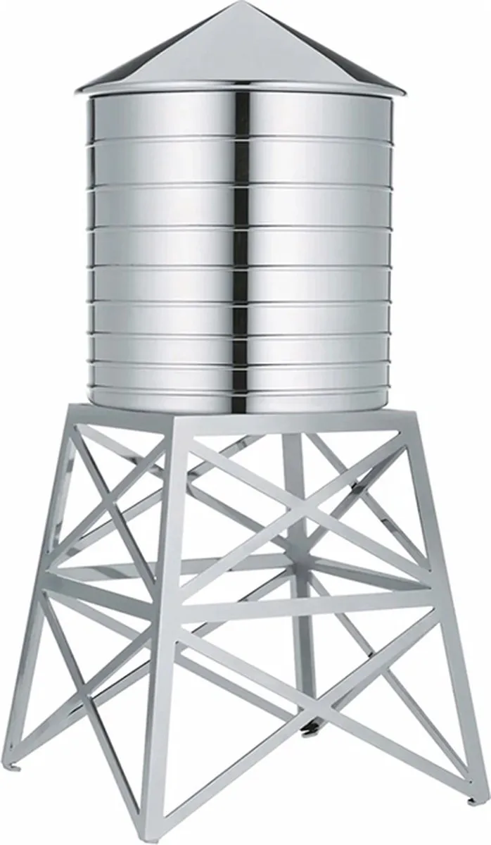 Voorraadbus Watertoren 73 CL van Alessi in Gepolijst rvs – productfoto