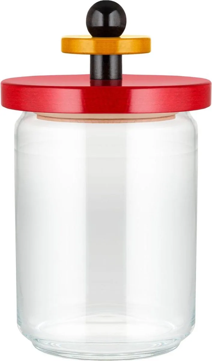 Voorraadpot Twergi - ES16/100 - ø 12 cm / 1 Liter - door Ettore Sotsass van Alessi in Rood – productfoto