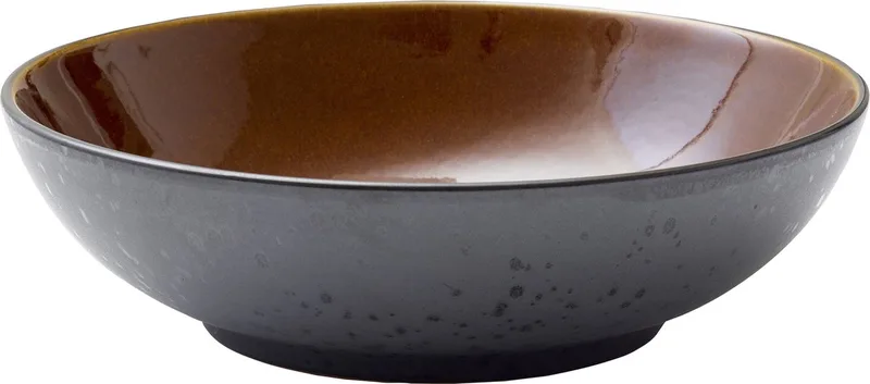Saladekom Dia. 24 x 6 cm Zwart/Amber van Bitz in Zwart, Amber – productfoto