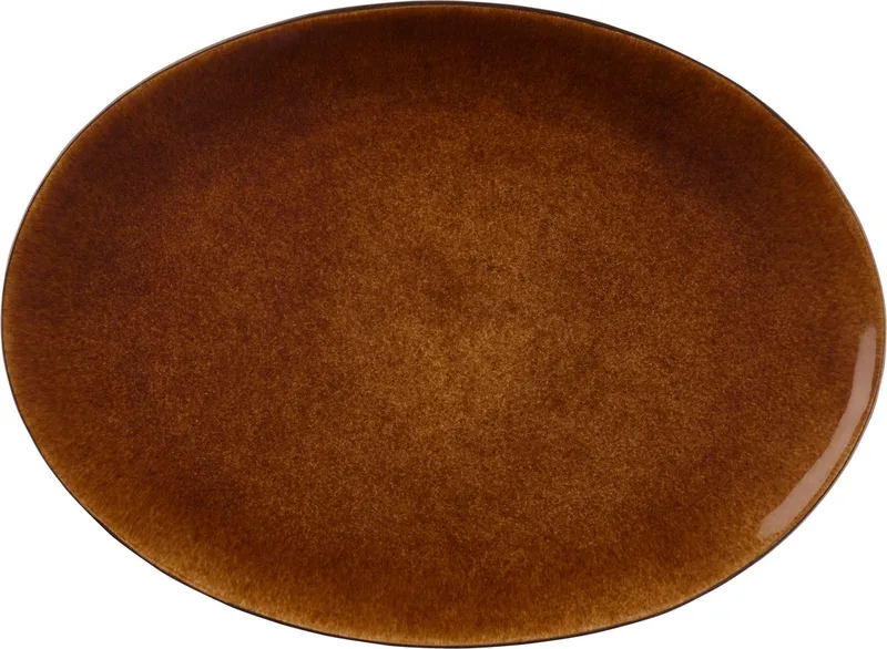 Schaal ovale 45 x 34 cm Zwart/Amber by Bitz in Black, Amber – product photo