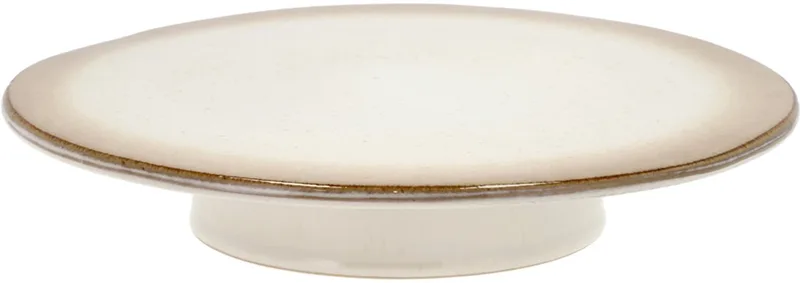 Taartplateau op voet Dia. 30 x 5,5 cm Crème de Bitz en Crème – photo produit