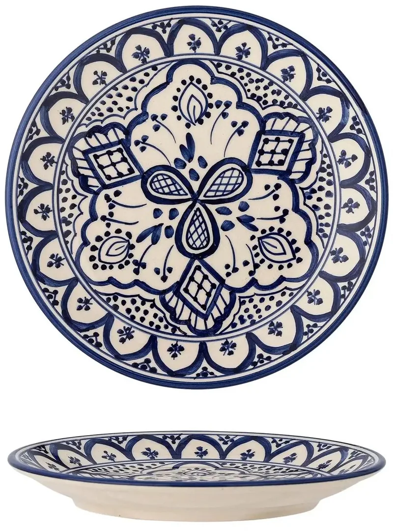 Bord aardewerk Karlie 19cm von Bloomingville in Blau – Produktfoto