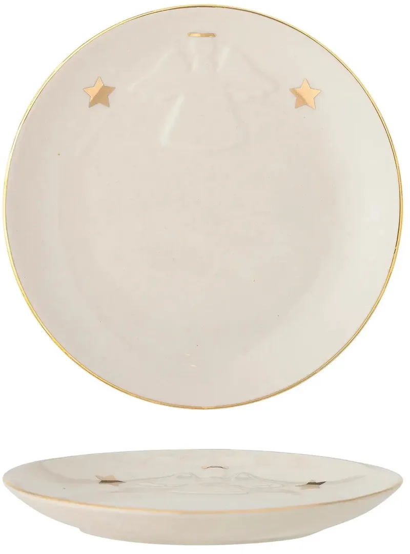 Bord aardewerk wit Starry 16cm von Bloomingville – Produktfoto