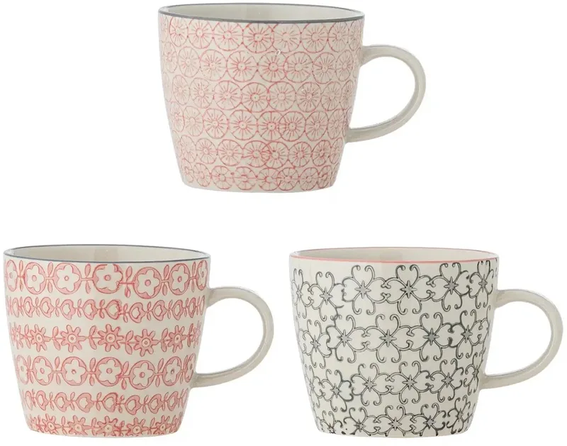 Cécile mokken met oor – set van 3 – 380 ml von Bloomingville in Mehrfarbig – Produktfoto
