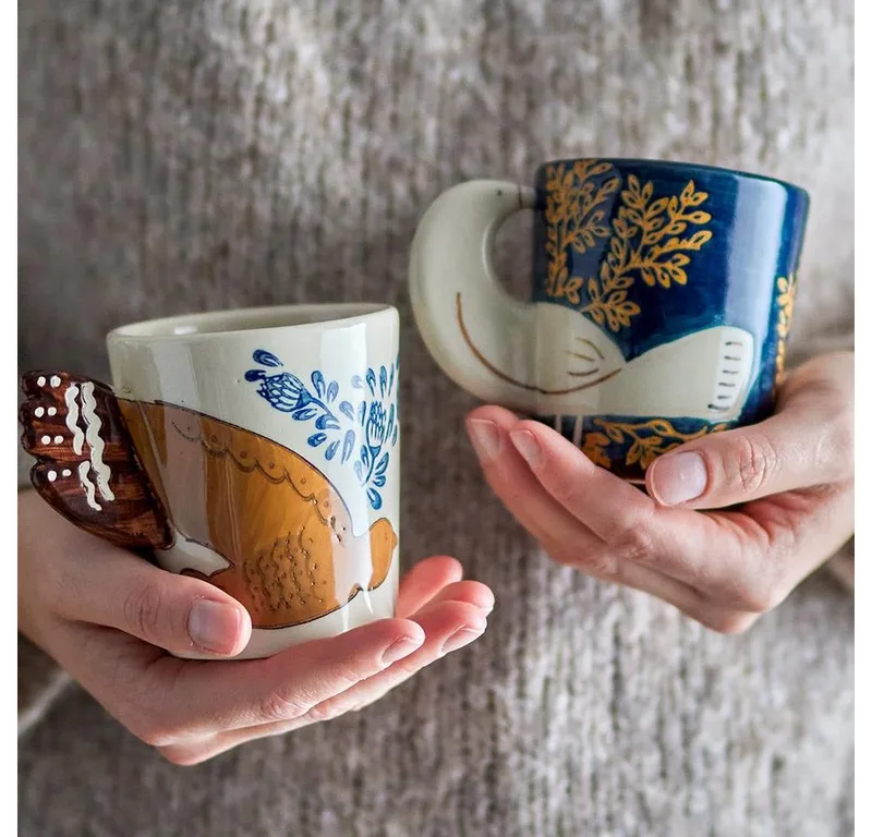 Hezha-Beker - Beige - Aardewerk fra Bloomingville i Natur – produktbillede 3 af 3