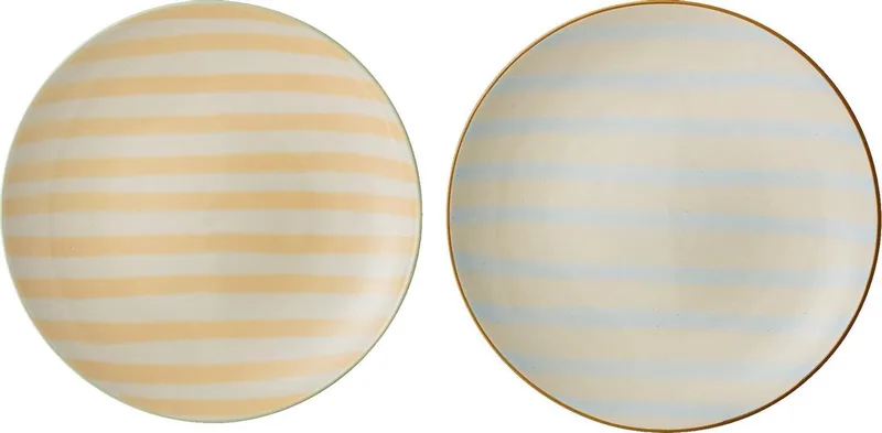 Miami Set van 2 Stenen Borden Ø 20 cm de Bloomingville en Multicolore – photo produit