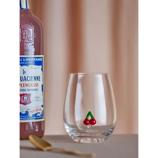 Misa Drinkglazen – set van 4 mondgeblazen glazen met cactus, kers, vis en ananas de Bloomingville en Transparent – photo produit 5 sur 5