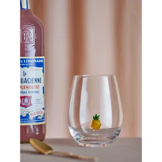 Misa Drinkglazen – set van 4 mondgeblazen glazen met cactus, kers, vis en ananas de Bloomingville en Transparent – photo produit 2 sur 5