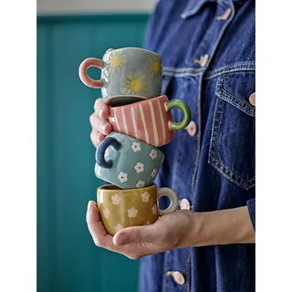 Mok aardewerk blauw Nini - 110ml by Bloomingville – product photo 3 of 5